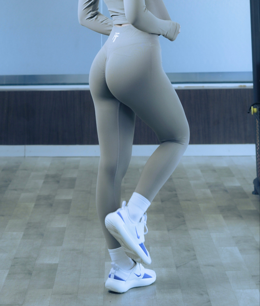 Serene High-Waist Tummy Control Yoga Pants for Women - Ribbed Elastic Fitness Leggings, Butt Lift & High Stretch Running Sports Pants