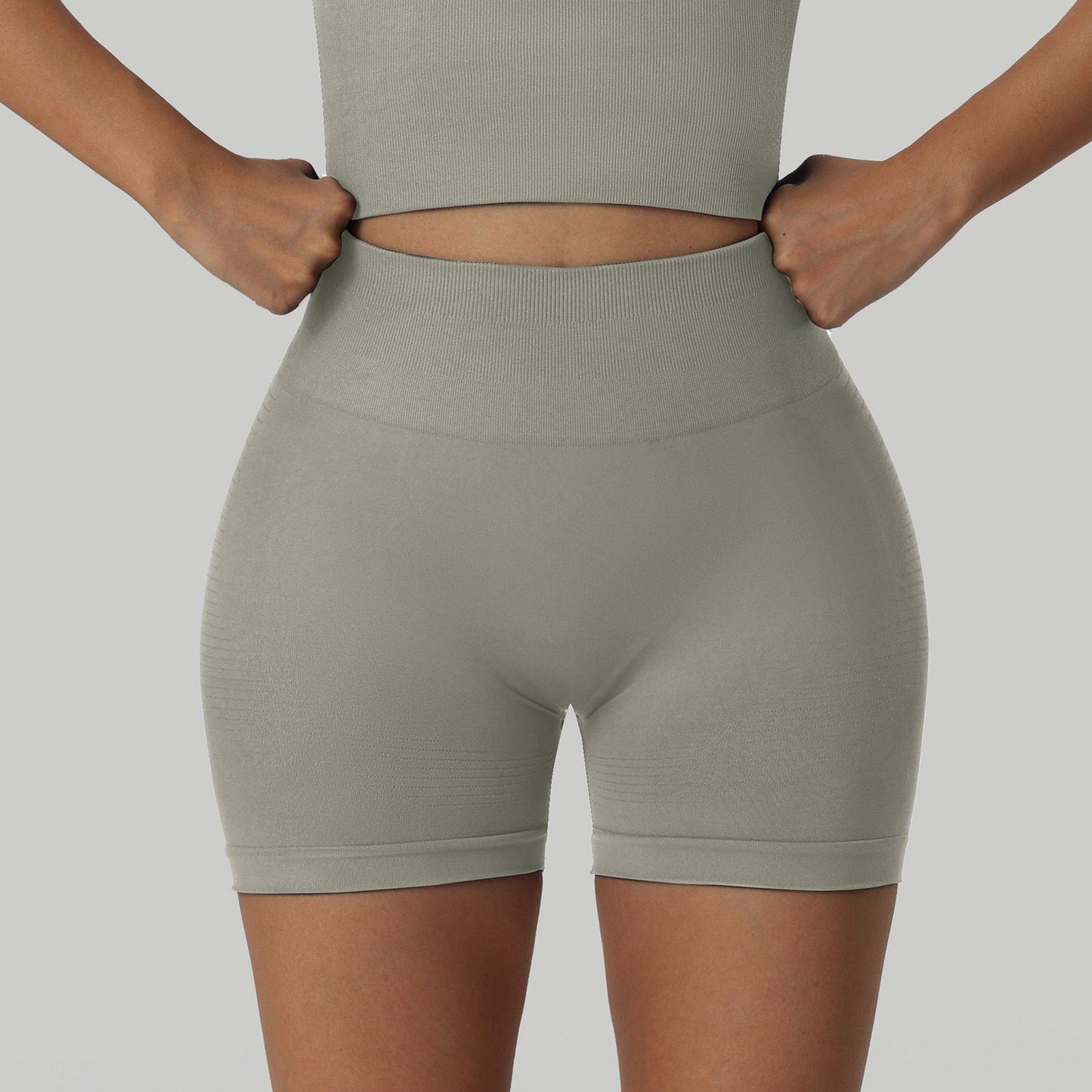 Serene Seamless High-Waist Yoga Shorts for Women - Peach Butt Lift & Tummy Control, High-Stretch Fitness Running Shorts