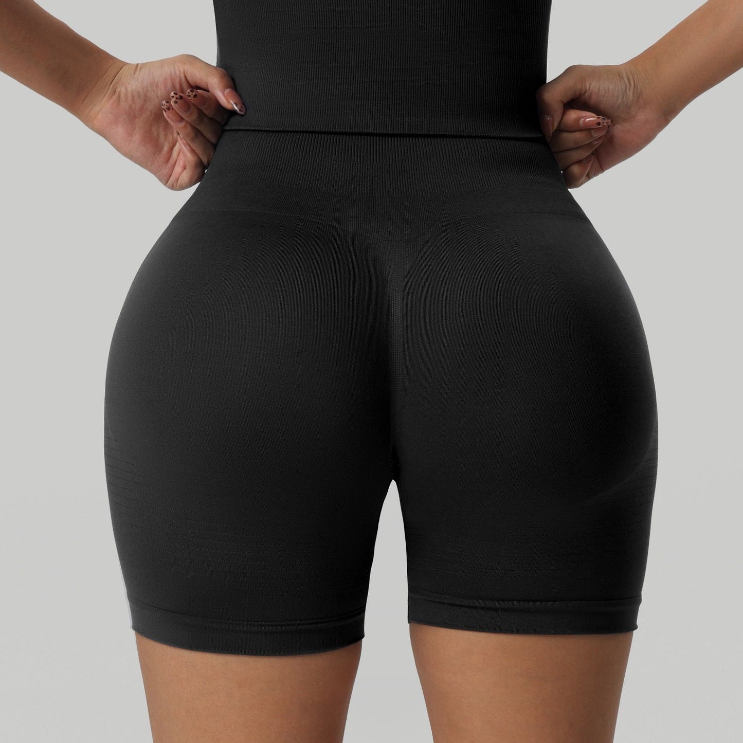 Serene Seamless High-Waist Yoga Shorts for Women - Peach Butt Lift & Tummy Control, High-Stretch Fitness Running Shorts