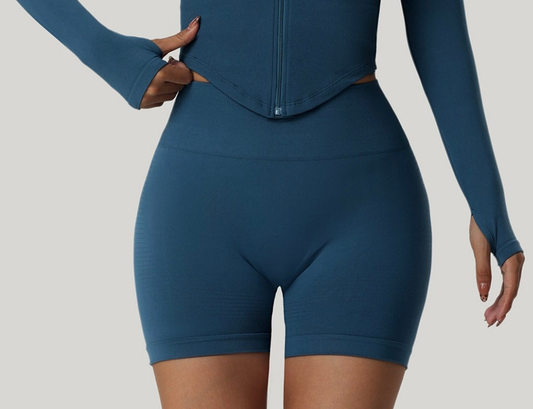 Serene Seamless High-Waist Yoga Shorts for Women - Peach Butt Lift & Tummy Control, High-Stretch Fitness Running Shorts