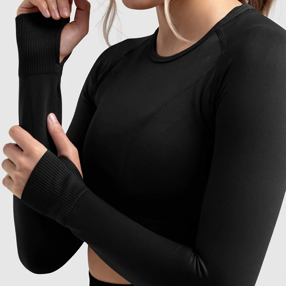 Serene Full Sleeve Top and Seamless Leggings for Women- Outdoor Activewear for Gym and yoga