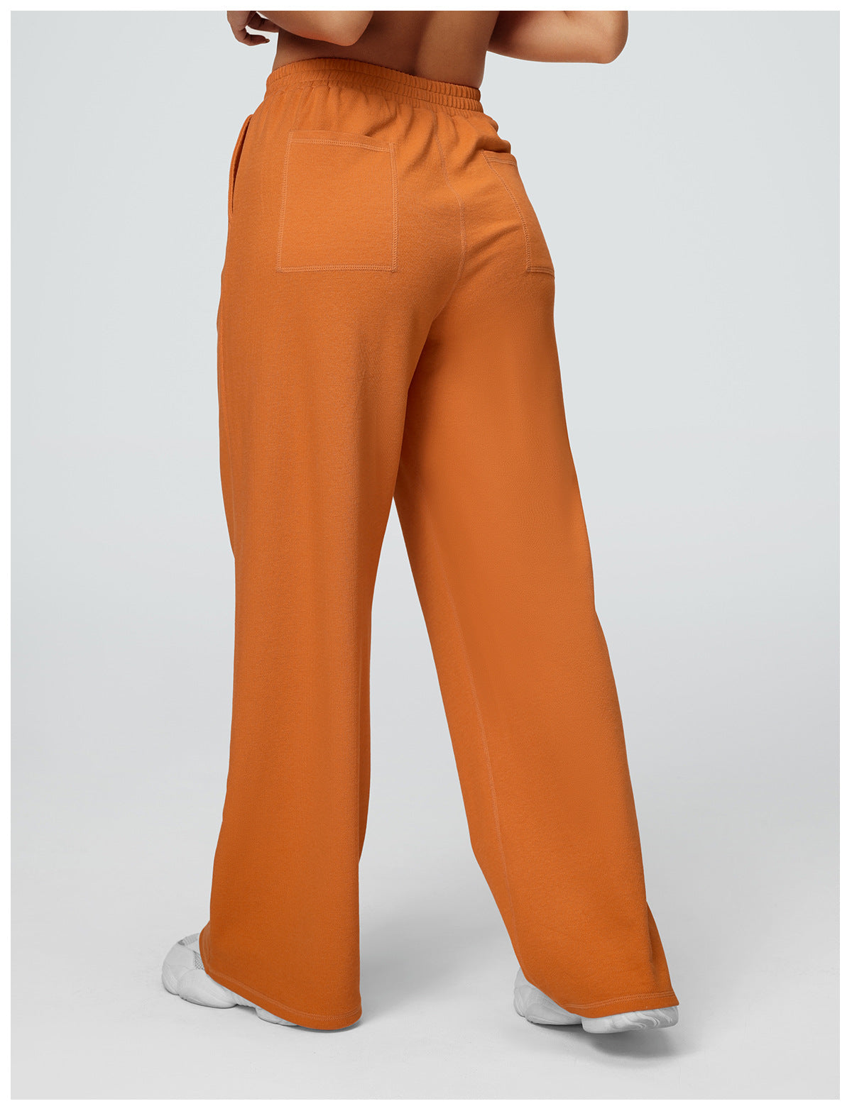 2-Piece Set: Cropped Crew Neck Sweatshirt + High-Waisted Wide-Leg Jogger Pants – Casual Fitness Outfit for Women