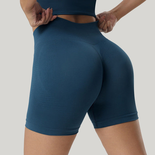 Serene Seamless High-Waist Yoga Shorts for Women - Peach Butt Lift & Tummy Control, High-Stretch Fitness Running Shorts