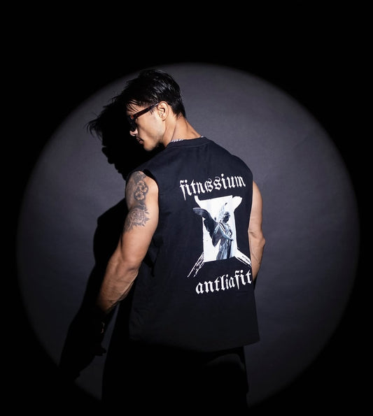 Oversized Tank Top- ANTLIAFIT X FITNESSIUM for Men- Outdoor Wear for Fashion, Gym and Fitness